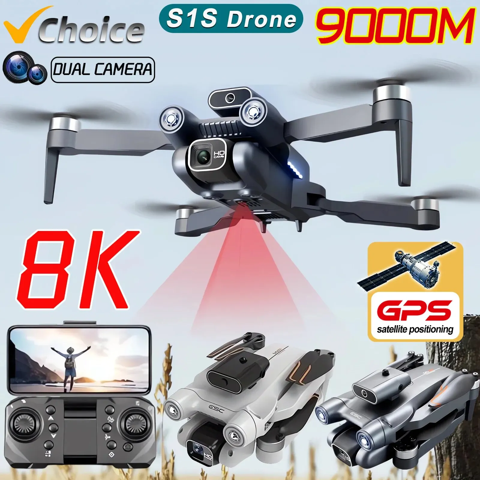 Diy Drone Electronics - New S1S 5G GPS Drone Camera