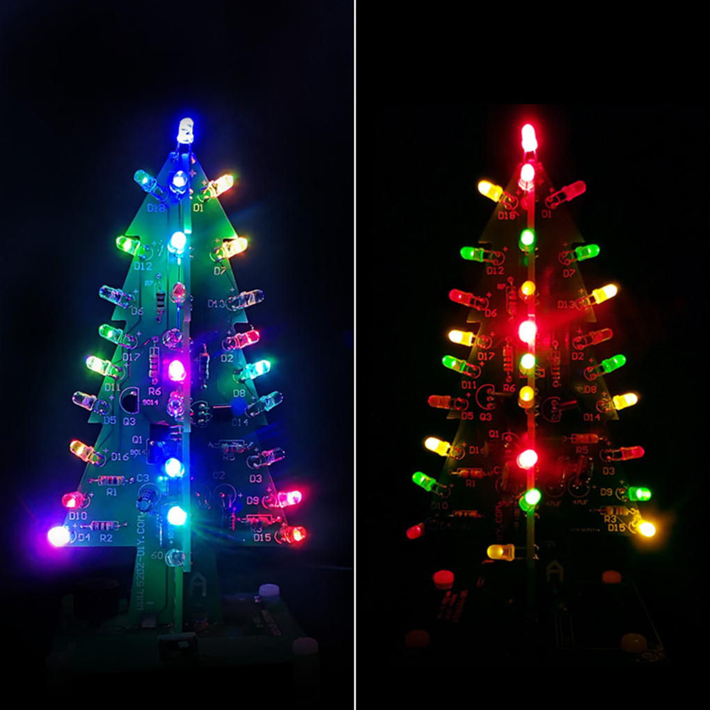 Diy Electronics Set - LED Colorful Christmas Tree DIY Set