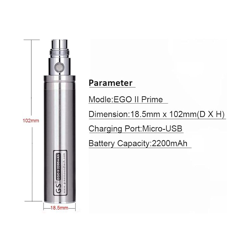 GS eGo II Prime Passthrough 22 - Diy Vape Electronics recension och pris