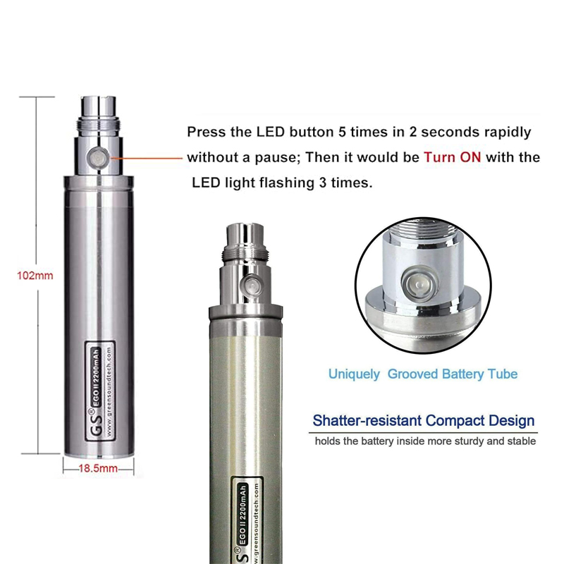 GS eGo II Prime Passthrough 22 - Diy Vape Electronics recension och pris