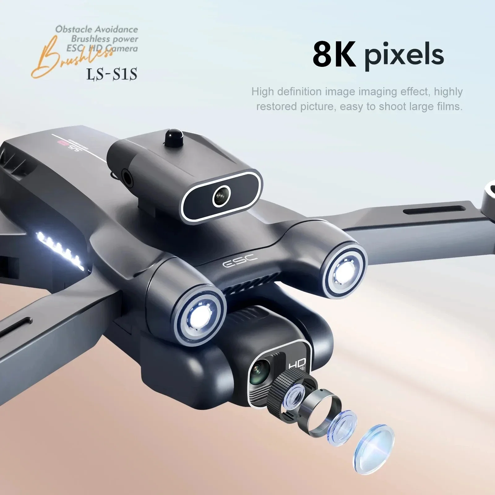 New S1S 5G GPS Drone Camera 8K - Diy Drone Electronics recension och pris