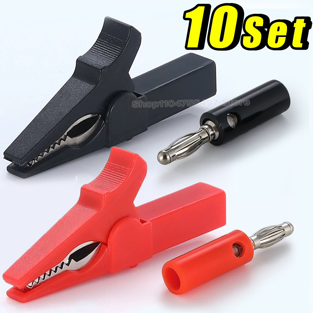 Alligator Clip with Banana Plu - Crocodile Clip Set recension och pris
