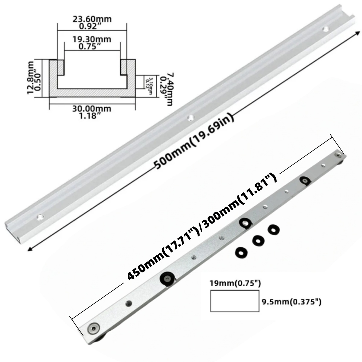 1 Set Aluminium T-Track Slot & - Diy Electronics Workbench recension och pris