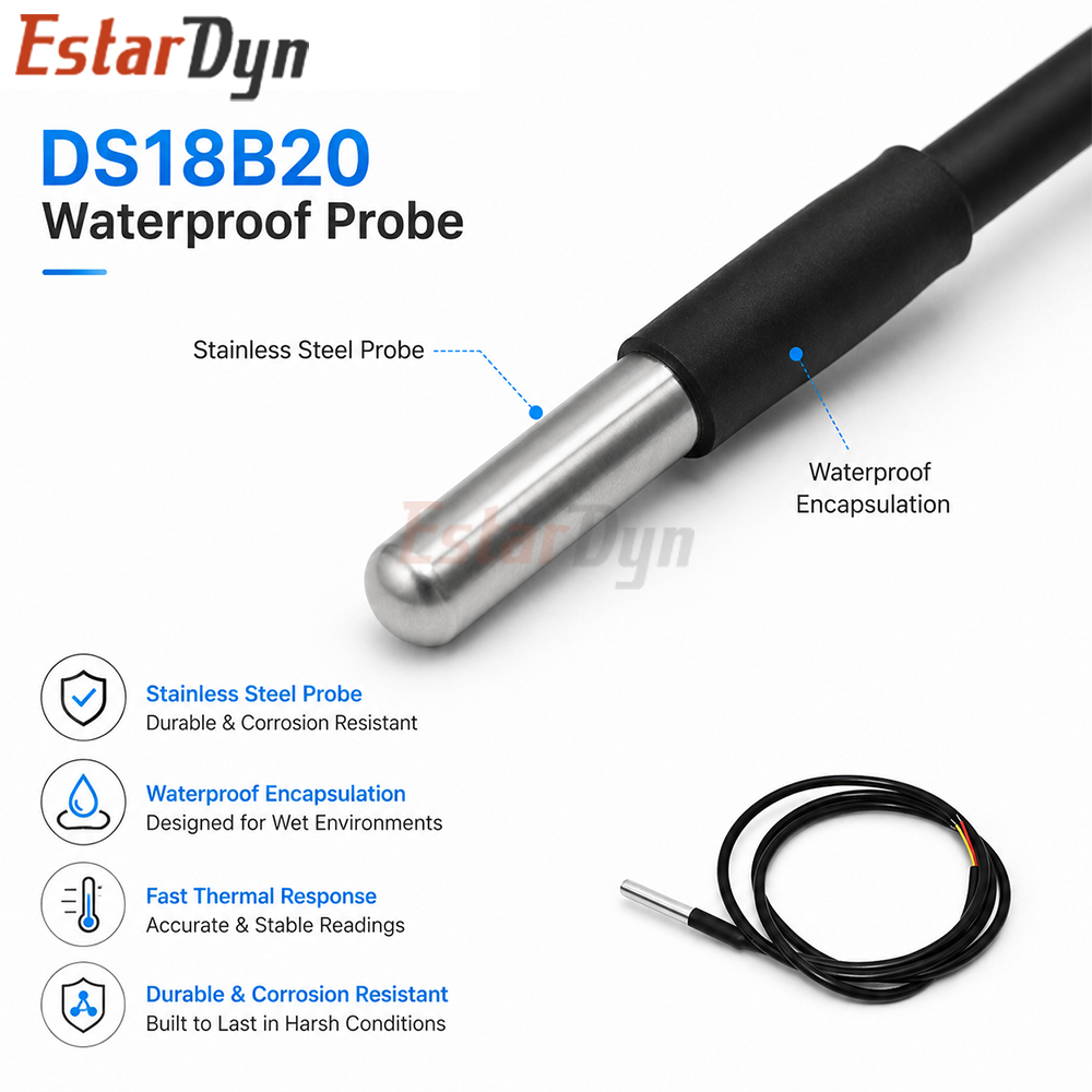 Estardyn DS18B20 Waterproof Di - Ds18B20 Temperature Sensor recension och pris