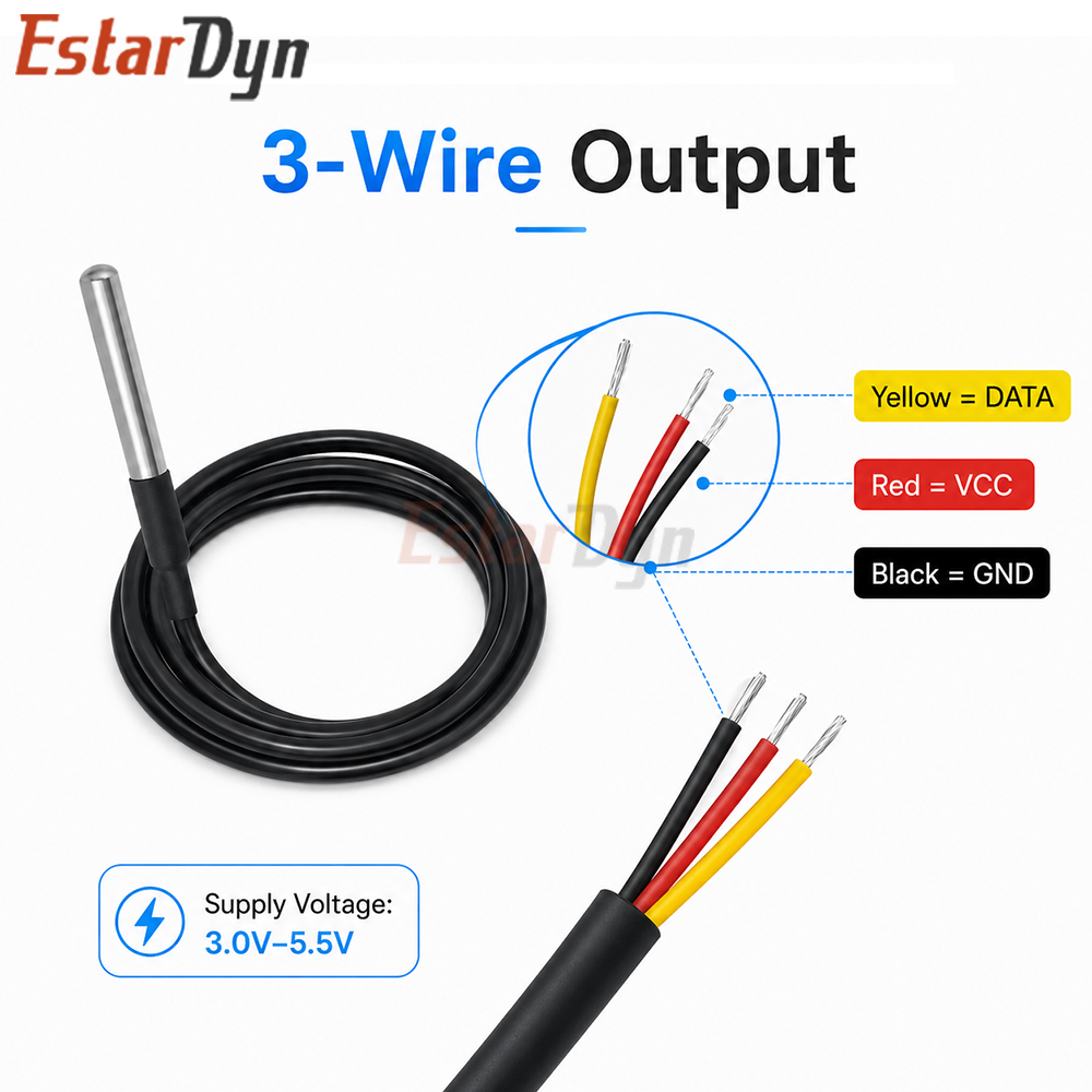 Estardyn DS18B20 Waterproof Di - Ds18B20 Temperature Sensor recension och pris