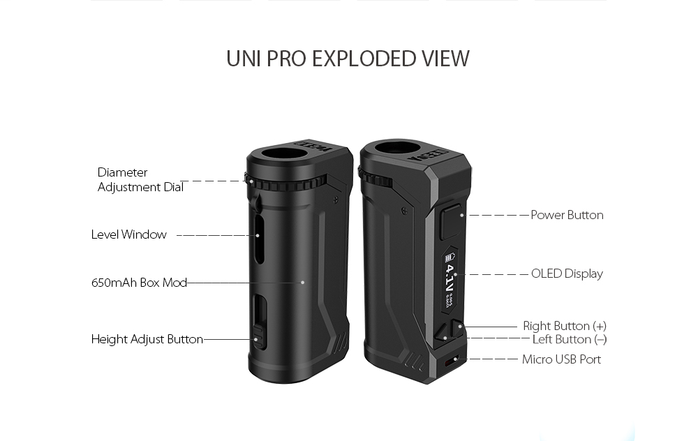 Origin Yocan Uni Pro Battery 6 - Diy Vape Electronics recension och pris