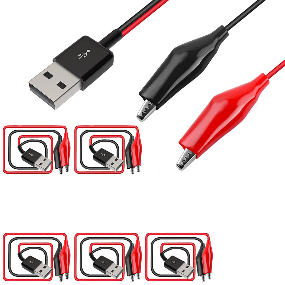 Alligator Clip to USB, Crocodi - Crocodile Clip Set recension och pris