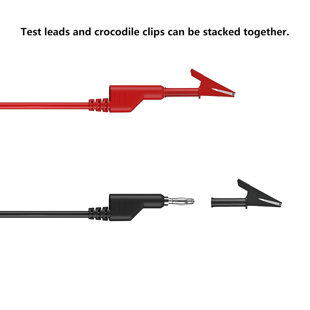 6 Piece Stackable Banana to Ba - Crocodile Clip Set recension och pris