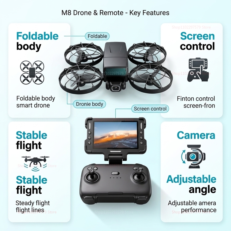 New Drones M8 GPS 8K Professio - Diy Drone Electronics recension och pris