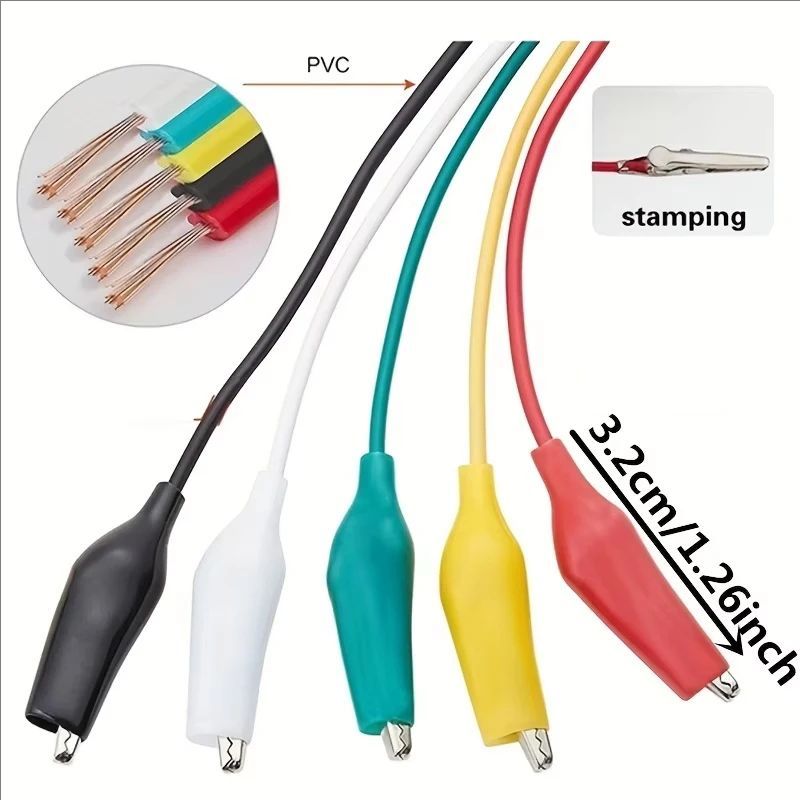 1Set / 10PCS Alligator Clips E - Crocodile Clip Set recension och pris