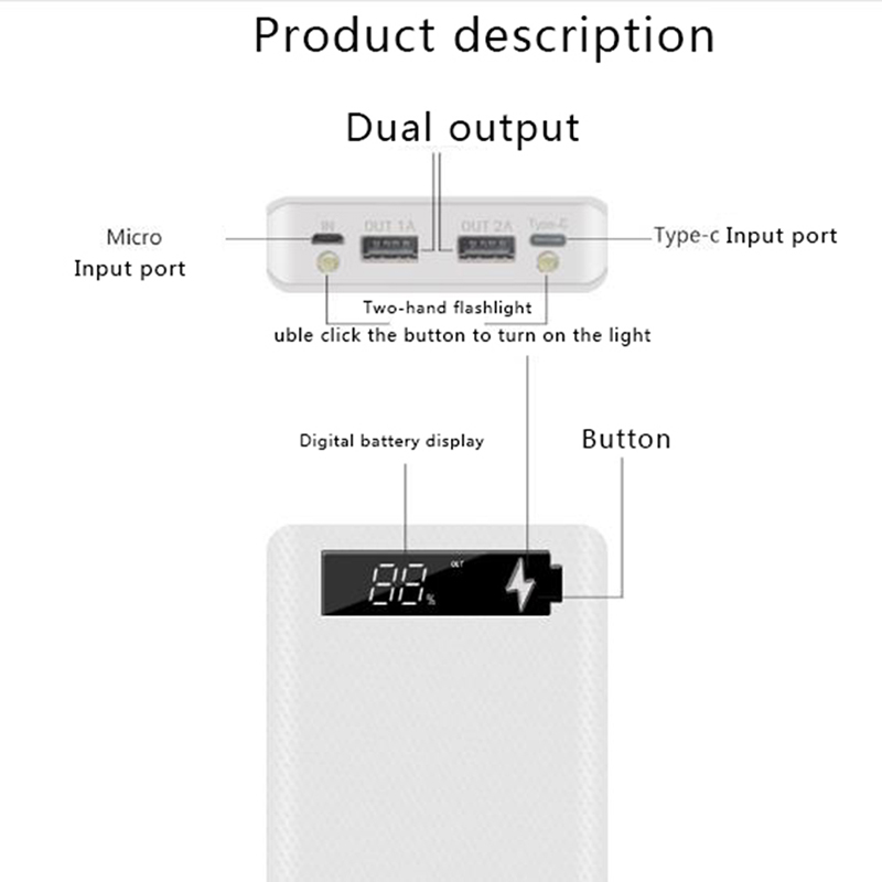 5x18650 Powerbank Portable Pov - Diy Electronics Case recension och pris