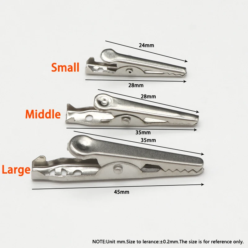 28 35 45mm Metal Alligator Cli - Crocodile Clip Set recension och pris